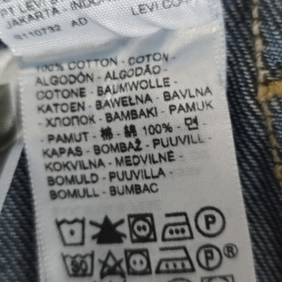 Levi's High Rise Denim Circle Skirt Women 28 Dark Wash Yoke Western NWT - Picture 7 of 9